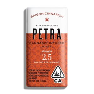 KIVA | Petra Saigon Cinnamon CBD 1:1 Mints – 100mg