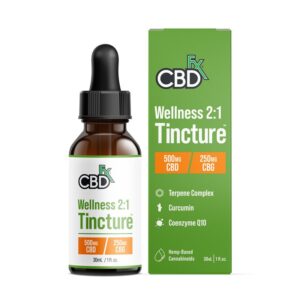 CBDfx, CBD + CBG Oil Wellness Tincture, Full Spectrum, 1fl oz, 250mg CBG + 500mg CBD