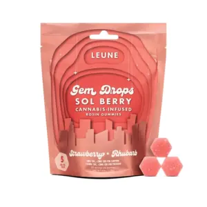 LEUNE Strawberry Rhubarb Gummies - Sol Berry Gem Drops